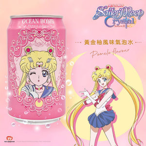 Y.H.B. Ocean Bomb & Sailor Moon Sparkling Water - Pomelo 330ml *** <br> 海洋深層氣泡水 (美少女戰士) - 黃金柚風味