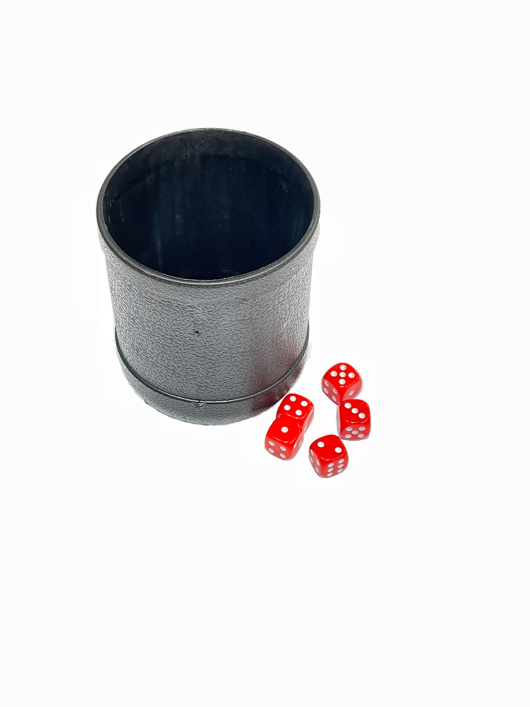 Dice Cup - Black with 5 Dices <br>  黑色骰盅和5顆骰子