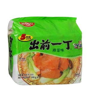 Nissin Instant Noodles Chicken Flavour 500g (5 Pack) <br> 日清出前一丁 - 雞蓉味