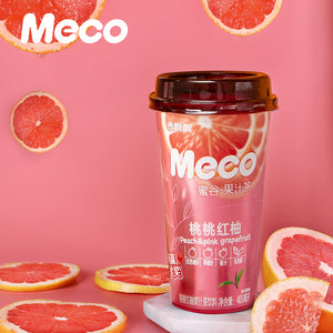 Xiang Piao Piao Meco Fruit Tea (Peach & Pink Grapefruit) 400ml *** <br> 香飄飄蜜谷桃桃紅柚茶