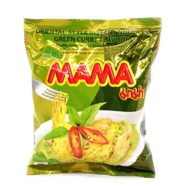 Mama Oriental Style Instant Noodles Green Curry Flavour 55g <br> 媽媽 青咖哩味即食麵