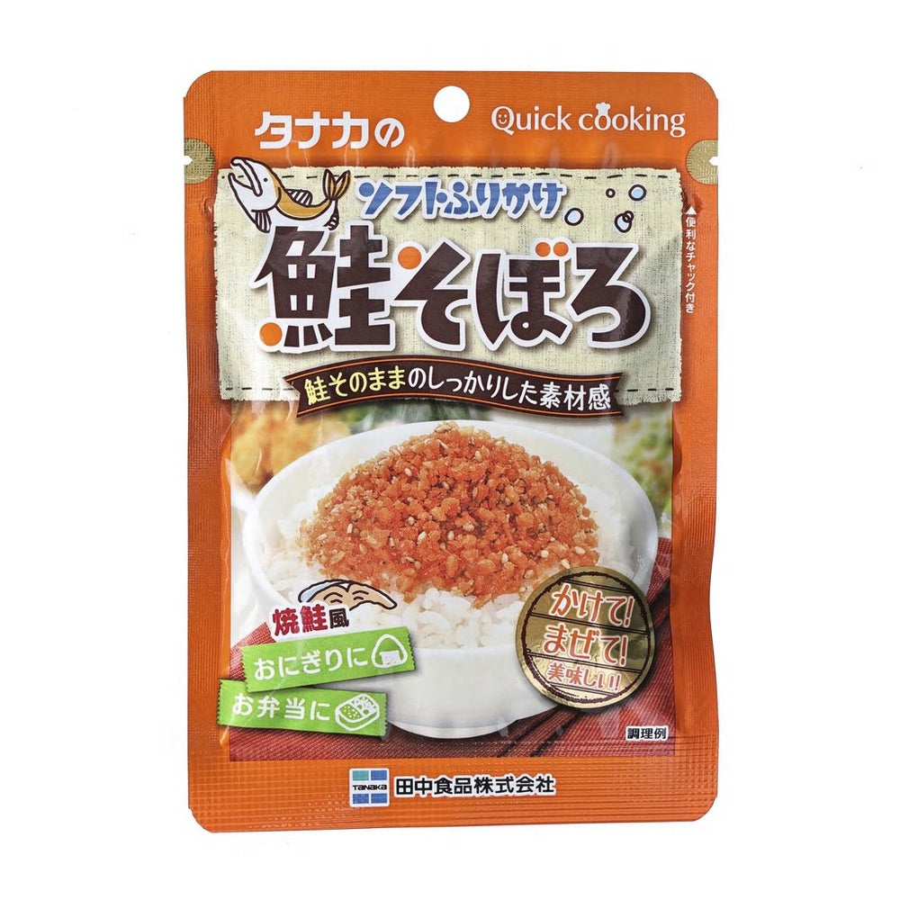 Tanaka Shokuhin Minced Salmon and Sesame Soft Furikake Rice Seasoning 28g <br> 田中 鮭魚拌飯食品