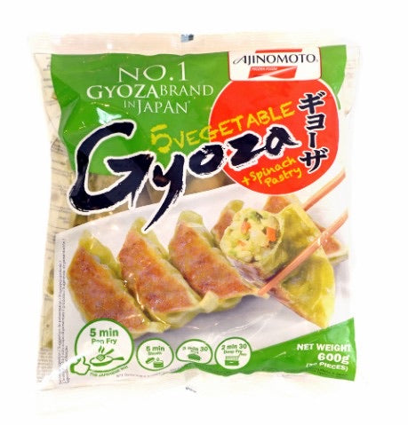 Ajinomoto Japanese Style Vegetable Gyoza with Spinach pastry 600g <br> Ajinomoto 日式波菜皮蔬菜鍋貼