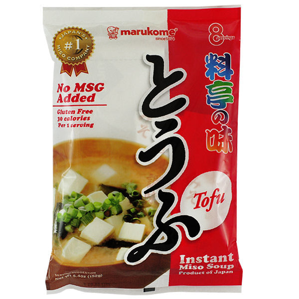 Marukome Ryotei No Aji Miso Soup Tofu (10 pack) 152g <br> Marukome 即沖麵豉湯 豆腐
