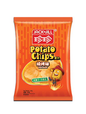 Jack n Jill Potato Chips BBQ Flavour 60g *** <br> 珍珍薯片 燒烤味