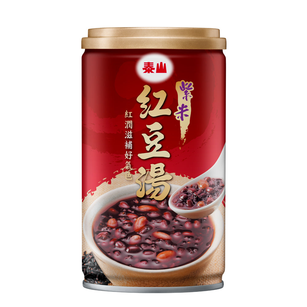 Tai Sun Red Bean Soup with Black Glutinous 330g <br> 泰山紫米紅豆湯