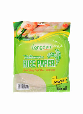 Longdan Rice Paper -Extra Thin 22cm (8.5“) 500g <br> Longdan牌米紙 22cm (8.5”)