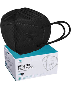 FFP2/KN95 Face Mask,5-Layer CE certified EN149 Standard Face mask,High Filtration Capacity (Individually Packed) Black ***