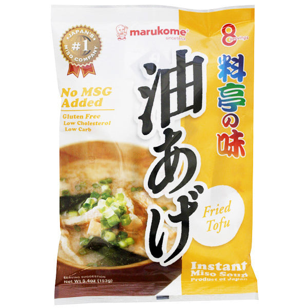 Marukome Ryotei No Aji Miso Soup Fried Tofu (10 pack) 153g <br> Marukome 即沖麵豉湯 油豆腐