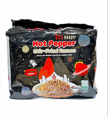 Samyang Hot Pepper Stir-Fried Ramen Black Pepper 120g (5 Pack) <br> 三養 火辣貓青陽辣椒黑胡椒炒麵拉麵 (5連包)