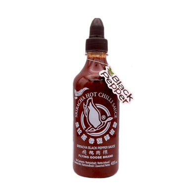 Flying Goose Sriracha Chilli Sauce - Black Pepper 455ml <br> 飛鵝牌是拉差辣椒醬 - 黑胡椒