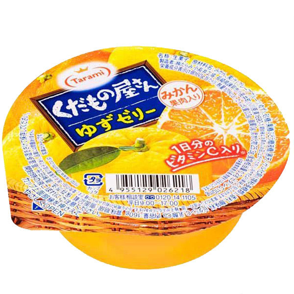 Tarami Yuzu Flavoured Jelly Dessert with Satsuma Orange Pieces 160g *** <br> Tarami 粒粒橙䄂子啫喱