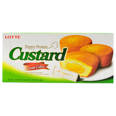Lotte Custard Pie (Cream Cakes) 6 Pieces 138g <br> 樂天蛋黃派