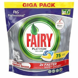 P&G Fairy Platinum All in One Dish Washer 75 Lemon Capsules 1118g ***