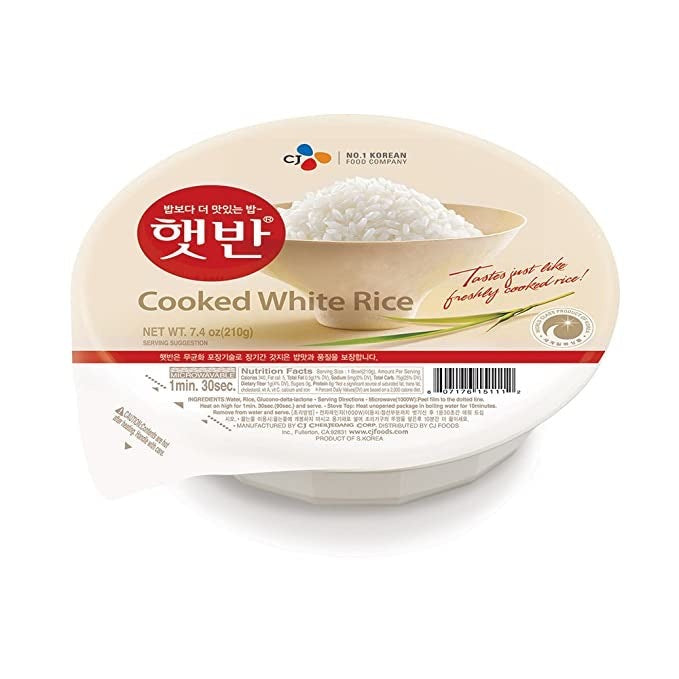 CJ Microwaveable Rice (Hat Ban) 210g <br> CJ 微波米飯