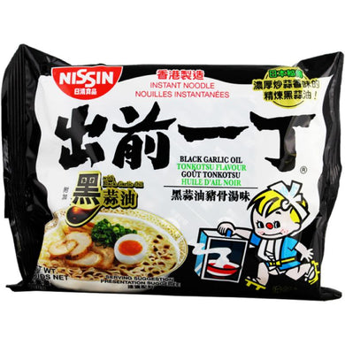 Nissin Instant Noodles Black Garlic Oil Tonkotsu Flavour 100g <br> 日清出前一丁 - 黑蒜油豬骨湯味 單包裝