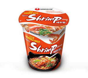 Nongshim Cup Noodle Soup Spicy Shrimp Flavour 67g <br> 農心辣蝦拉麵杯麵