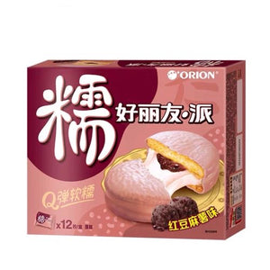 Orion Pie - Red Bean Mochi Flavour 12pieces 336g *** <br> 好麗友·派 - 紅豆麻薯味