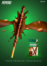 Load image into Gallery viewer, Lotte Almond Pepero Chocolate Sticks 32g *** &lt;br&gt; 樂天果仁巧克力棒