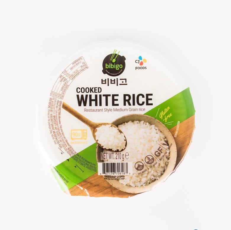 Cj Cooked Withe Rice CJ Bibigo Microwaveable Cooked White Rice 210g CJ Bibigo 微波米飯 – Hekede ...