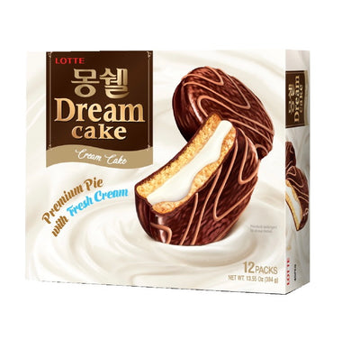 Lotte Dream Cake Premium Pie with Fresh Cream 12pieces 384g <br> 樂天棉花糖巧克力派