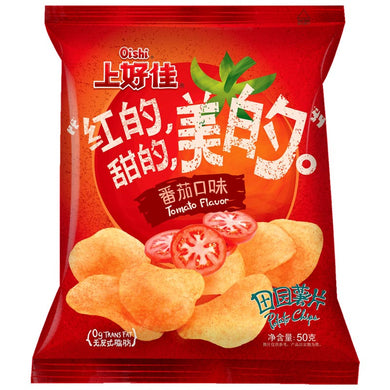 Oishi Potato Chips - Tomato 50g *** <br> 上好佳 薯片-番茄口味