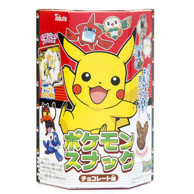 Tohato Pokémon Pikachu Shaped Chocolate Snacks with a Sticker 23g <br> 桃哈多寵物小精靈比卡超巧克力小吃