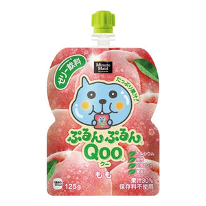 Minute Maid Qoo Peach Pouch Jelly Drink 125g 21/11/2022 <br> 酷兒吸吸果凍飲料 - 水蜜桃口味