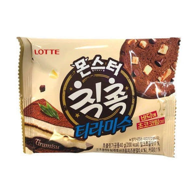 Lotte Monster Chic Choc Cookie - Tiramisu 40g <br> 樂天怪物巧克力曲奇 - 提拉米蘇味