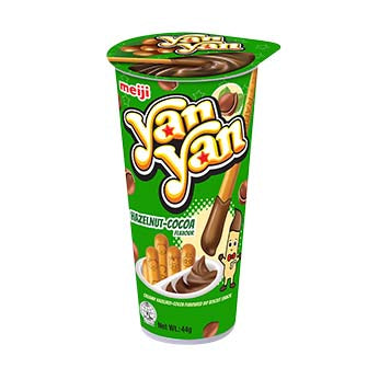 Meiji Yanyan Dip Biscuits Snack-Hazelnut Cocoa 44g <br> 明治欣欣杯-榛子