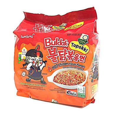 Samyang Topokki Hot Chicken (Buldak) Flavor Ramen 700g (5 Pack) <br> 三養 年糕辣雞拉麵 5連包