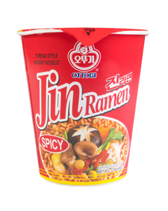 Ottogi Jin Ramen Cup Noodle (Spicy) 65g <br> 不倒翁真．拉麵杯麵(辣)