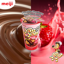 將圖片載入圖庫檢視器 Meiji Yanyan Dip Biscuits Snack-Chocolate and Strawberry 50g &lt;br&gt; 明治欣欣杯-巧克力和草莓