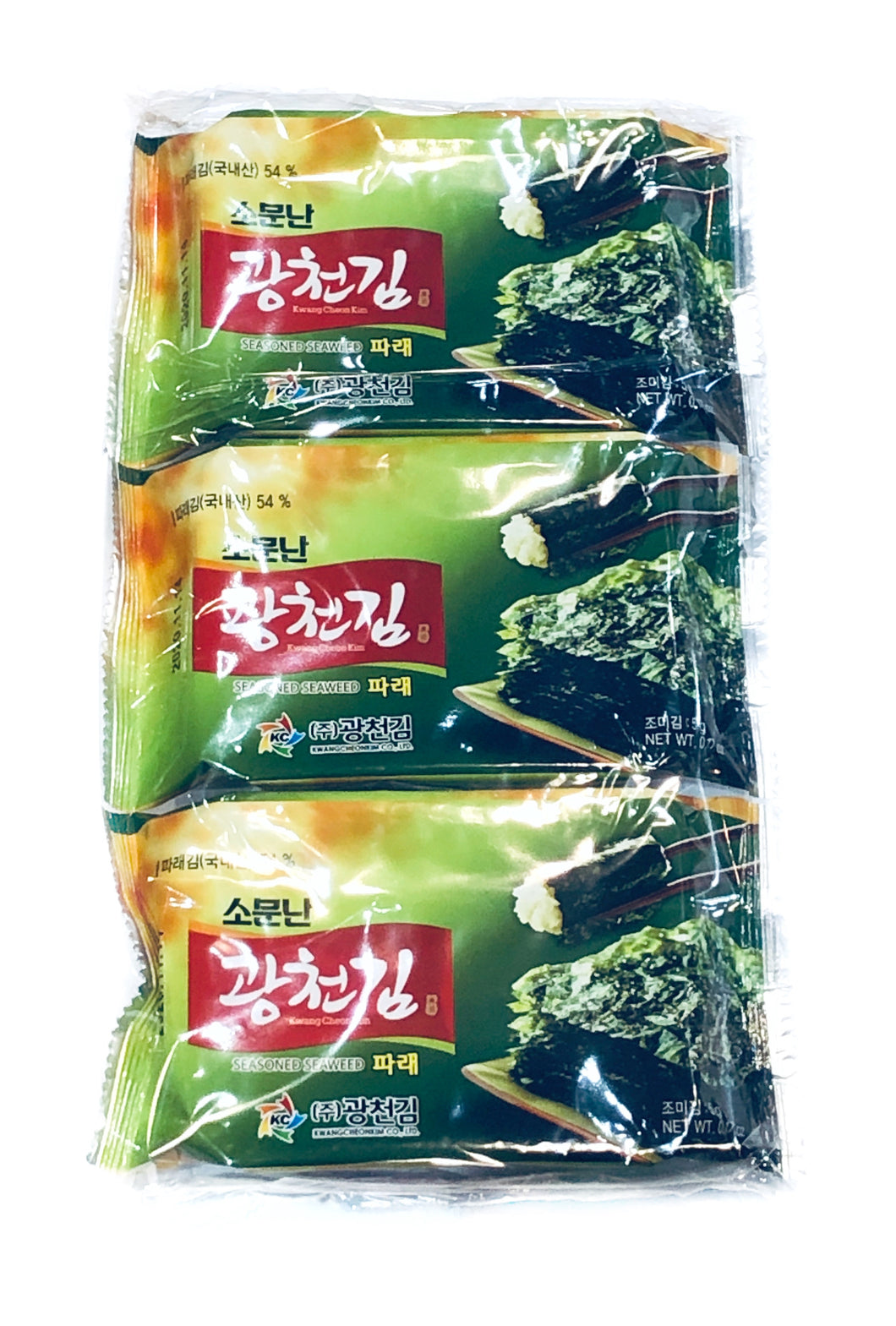 Kwangcheon Dosirak Seasoned Green Seaweed 15g (3Pack) <br> 廣川 即食紫菜