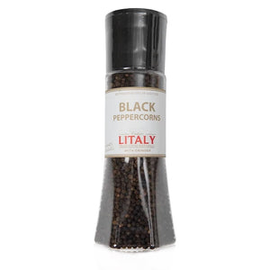 Litaly Black Peppercorns with Grinder 210g