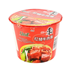 Unif Bowl Instant Noodles-Artificial Roasted Beef Flavor 110g <br> 統一紅燒牛肉麵