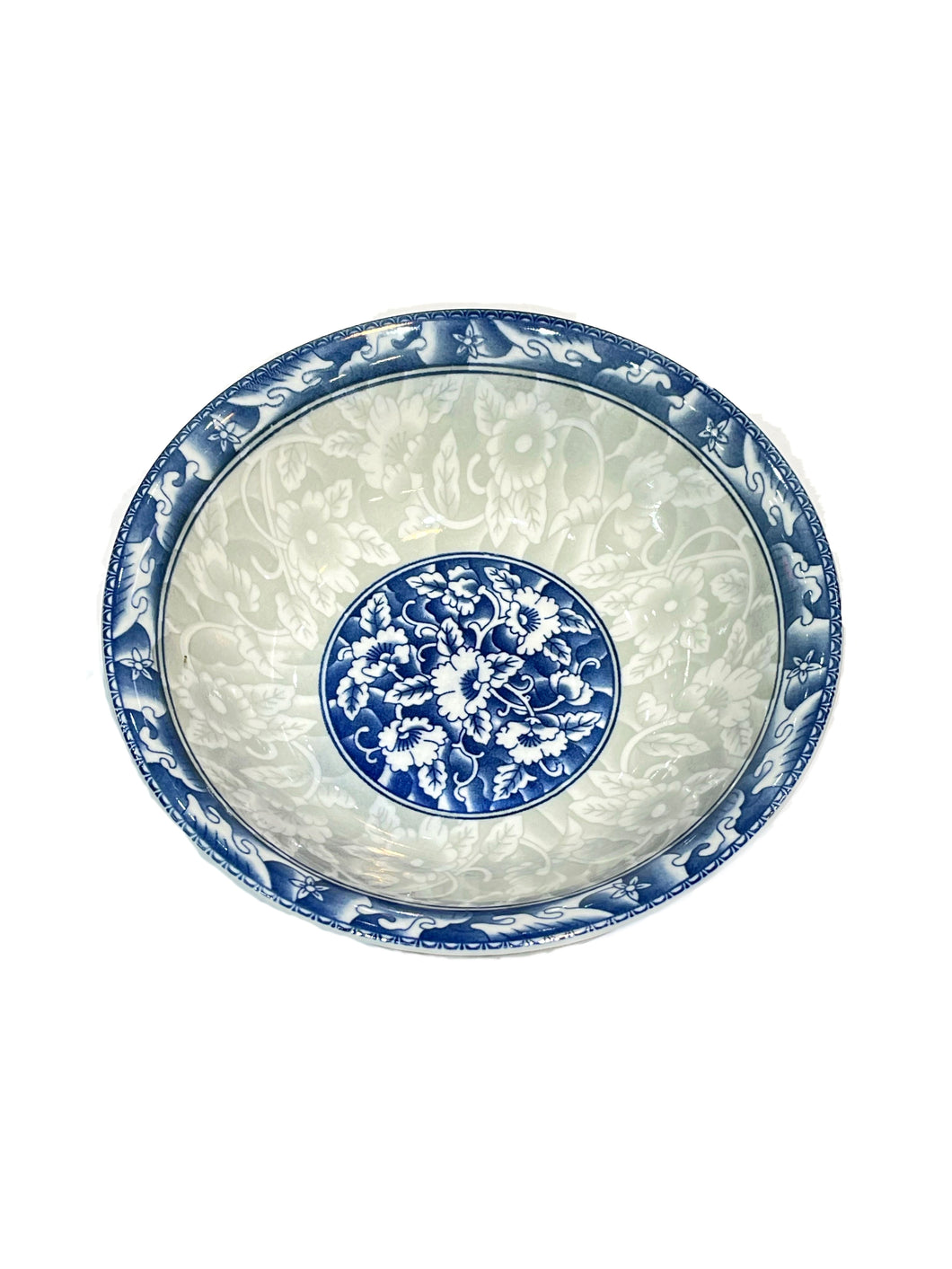 Japanese Style Blue & White Ceramic Bowl 8inch *** <br> 日式青花陶瓷碗 8英寸