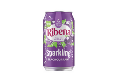 Ribena Sparkling Blackcurrant 330ml ***  <br> 利賓納黑加倫子汽水