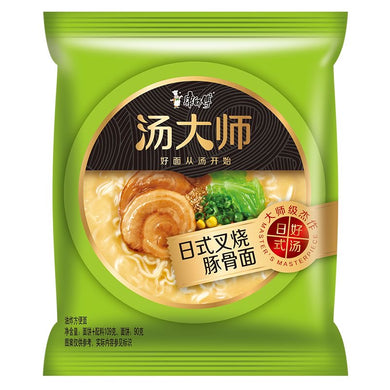 Master Kong Master Soup Instant Noodle - Japanese Style Roasted Artificial Pork Flavour 110g <br> 康師傅湯大師 - 日式叉燒豚骨湯麵