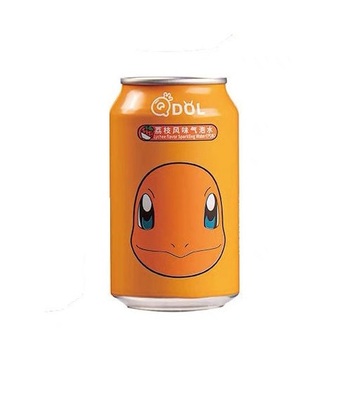 QDOL Pokémon (Charmander) Sparkling Water - Lychee 330ml *** <br> QDOL 寶可夢氣泡水 - 荔枝風味