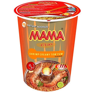 Mama Oriental Style Instant Cup Noodles Shrimp Creamy Tom Yum Flavour 70g <br> 媽媽 濃冬陰功蝦味杯麵
