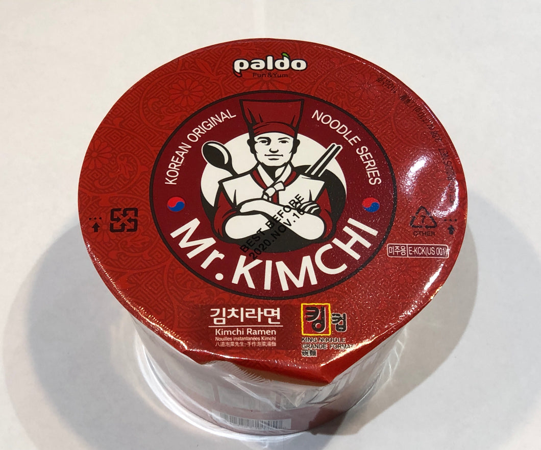 Paldo Mr Kimchi Noodle King Cup 110g <br> 八道 泡菜先生手作泡菜湯麵碗麵