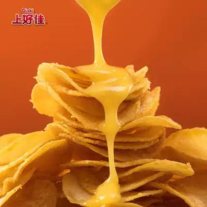 Oishi Potato Chips - Salted Egg Yolk 60g *** <br> 上好佳 薯片-鮮香鹹蛋黃味