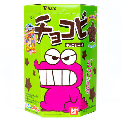 Tohato Chocobi Star Shaped Chocolate Snacks with Sticker 25g <br> 桃哈多 蠟筆小新巧克力星星脆餅