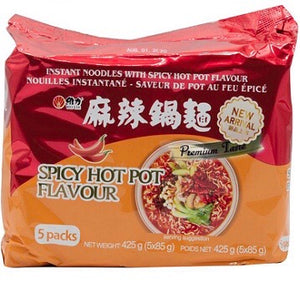Wei Lih- Instant Noodle - Spicy Hotpot Flavour (5Packs) 425g <br> 維力麻辣鍋麵