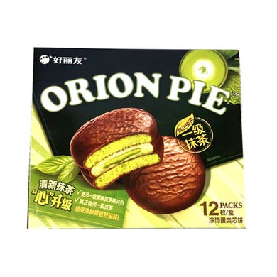 Orion Choco Pie - Matcha Flavour 12pieces 432g *** <br> 好麗友 巧克力派抺茶味