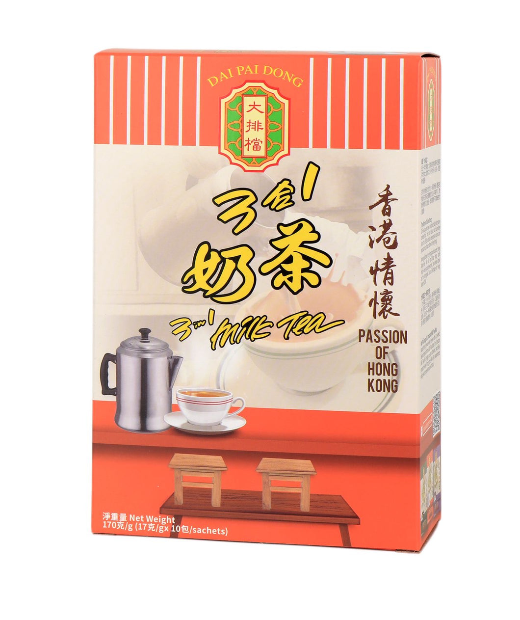 DPD 3 in 1 instant Milk Tea 170g  (17g x 10 Sachets) <br> 大排檔 3合1奶茶