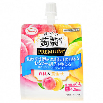 Tarami White and Golden Peach Flavoured Premium Konjac Jelly Drink 150g *** <br> Tarami 美味蒟蒻果凍飲品 白桃黃金桃味