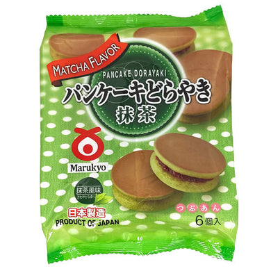 Marukyo Red Bean Dorayaki - Matcha Flavour (6pcs) 310g <br> Marukyo 紅豆銅鑼燒 - 抹茶風味