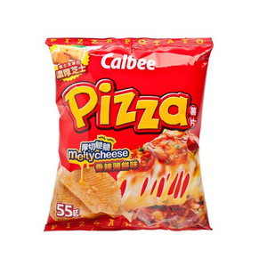 Calbee P/Chips - Spicy Pizza 55g *** <br> 卡樂B薯片-厚切香辣薄餅味